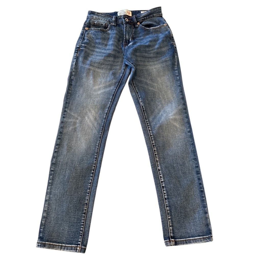 Nation of Saints Slim Stretch Jeans Mens 28x30‎ Medium Wash Denim Blue Pants